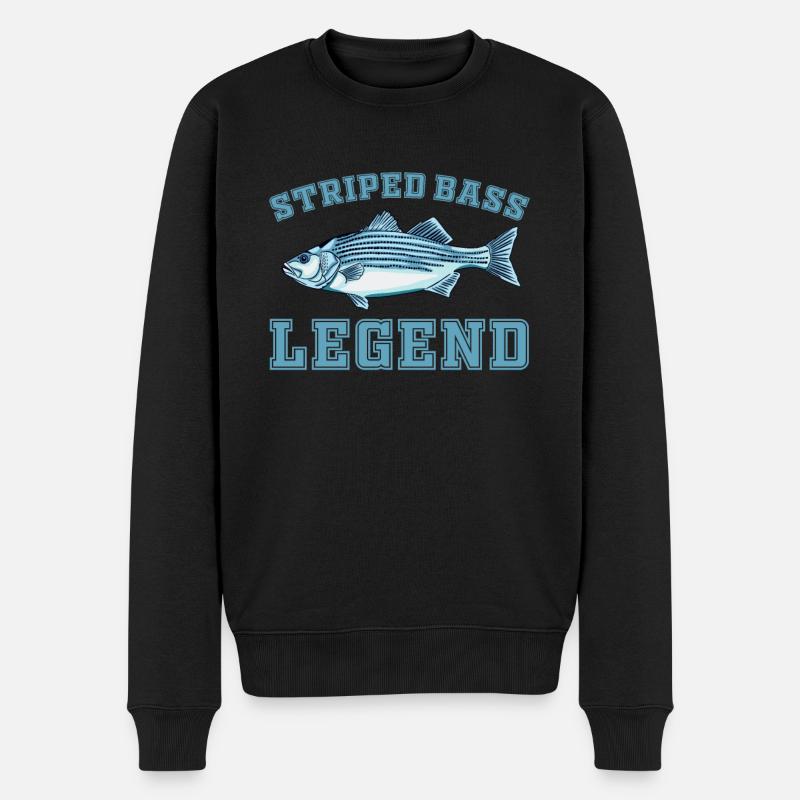 Streifenbarsch Legende - Männer Premium Bio Pullover - Schwarz