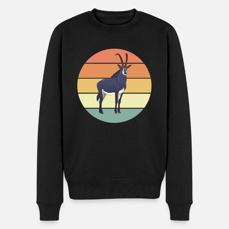 Cadeau rétro Antilope - Pull Premium bio Homme - noir