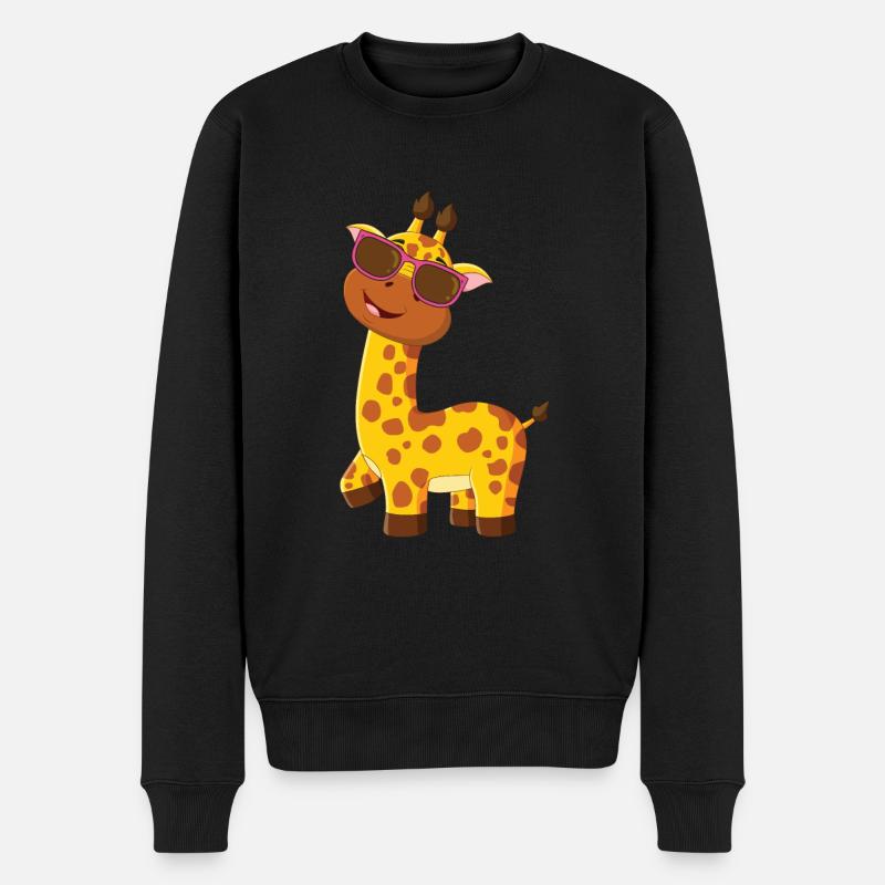 Doux bébé girafe - Pull Premium bio Homme - noir