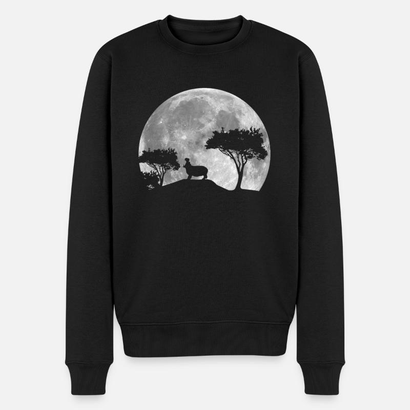 Hippopotame la nuit - Pull Premium bio Homme - noir