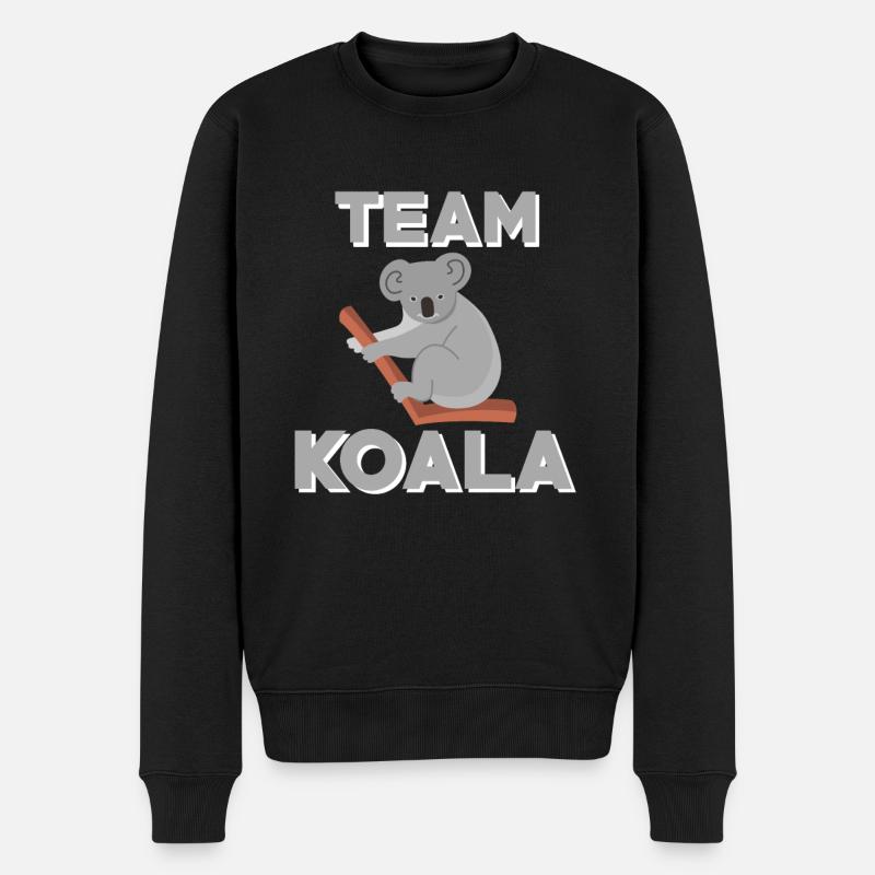 Lustiges Team Koala Shirt - Männer Premium Bio Pullover - Schwarz