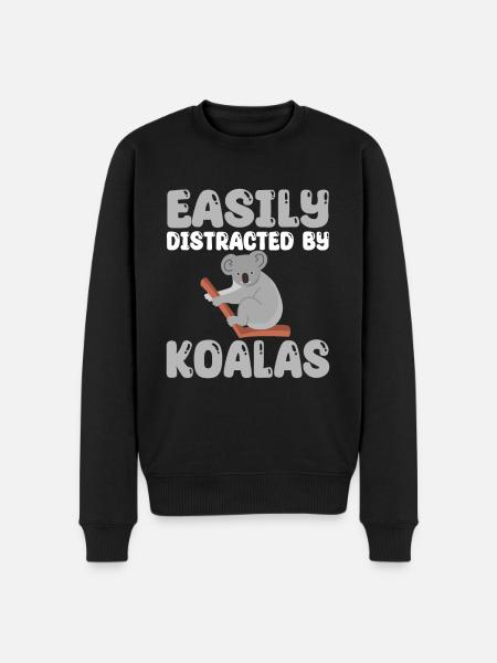 Funny Koala T-Shirt - Men's Premium Organic Jumper - black