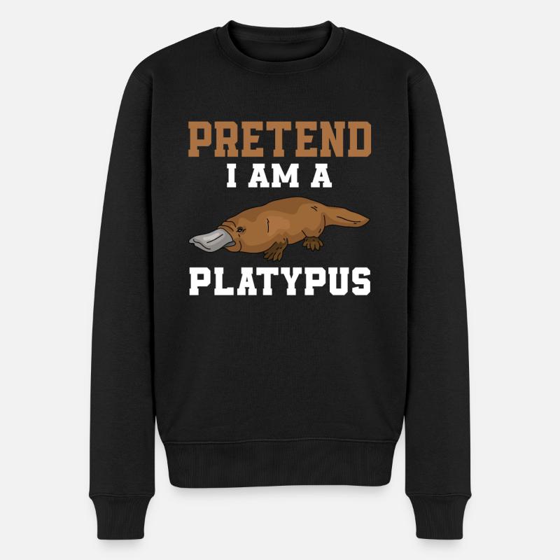 Tu So, Als Wäre Ich Ein Schnabeltier - Männer Premium Bio Pullover - Schwarz