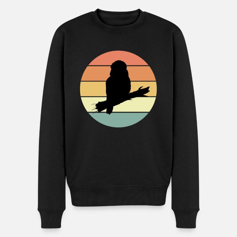 Tolle Kookaburra Silhouette - Männer Premium Bio Pullover - Schwarz