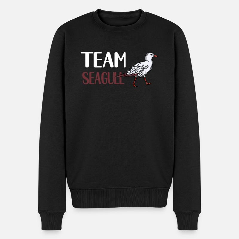 Team Möwe - Männer Premium Bio Pullover - Schwarz
