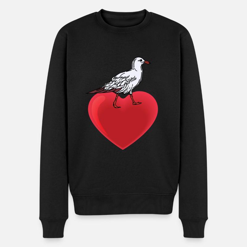 Chemise cœur de mouette - Pull Premium bio Homme - noir