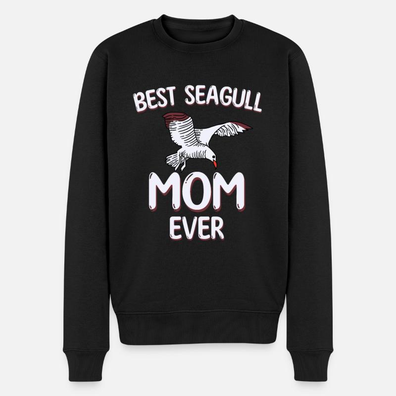Beste Möwen Mama - Männer Premium Bio Pullover - Schwarz