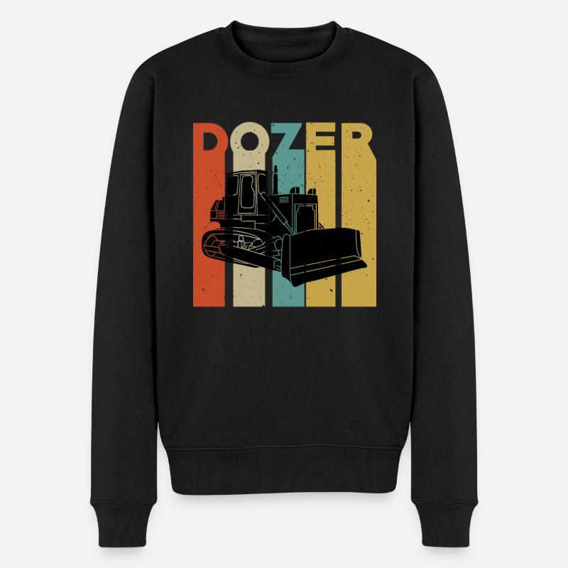 T-shirt bulldozer rétro - Pull Premium bio Homme - noir