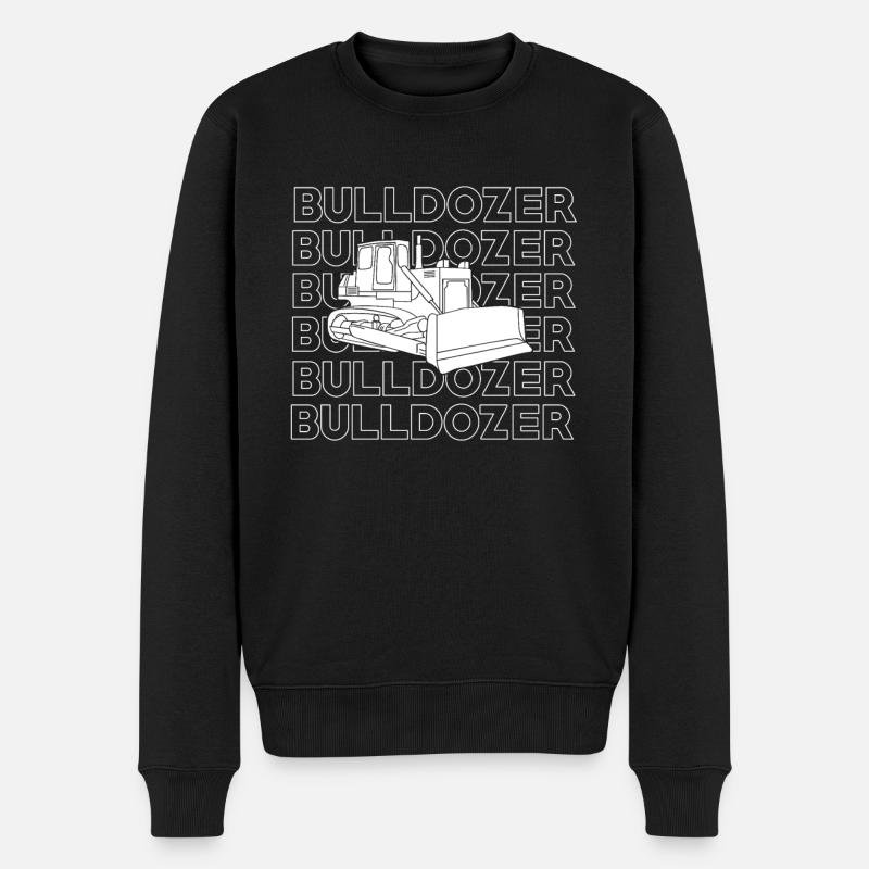 Bulldozer - Männer Premium Bio Pullover - Schwarz