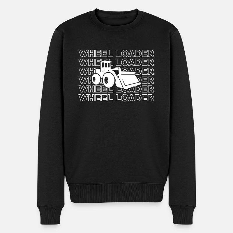 Radlader - Männer Premium Bio Pullover - Schwarz
