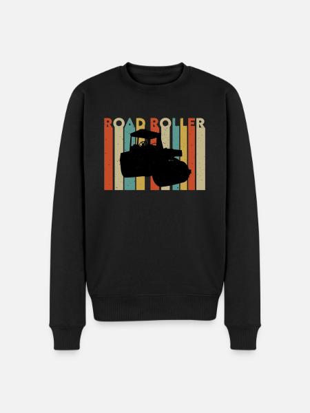 Retro Roller Road Construction - Men's Premium Organic Jumper - black