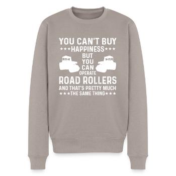 Walze Fahrer Geschenk - Männer Premium Bio Pullover - Taupe - Vorne - Nico (187cm)