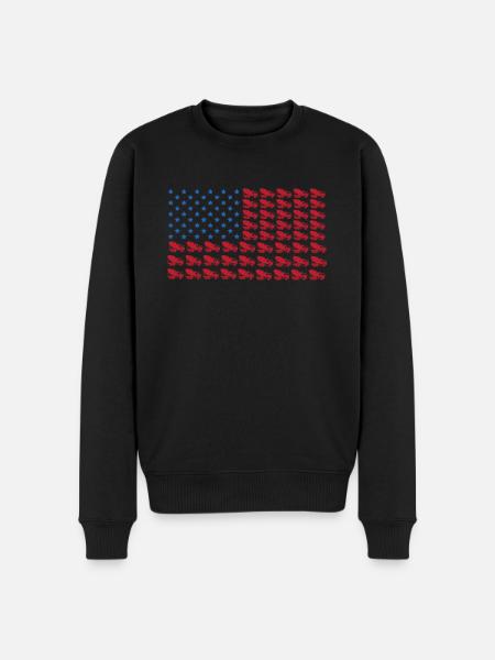 USA Fahrmischer - Männer Premium Bio Pullover - Schwarz