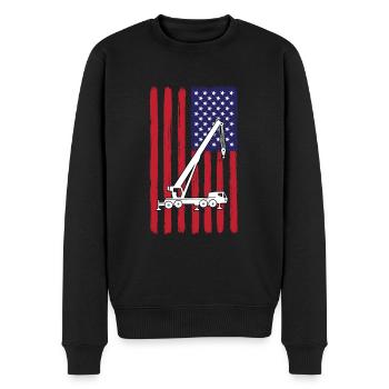 Grue des États-Unis - Pull Premium bio Homme - noir - Devant - Nico (187cm)