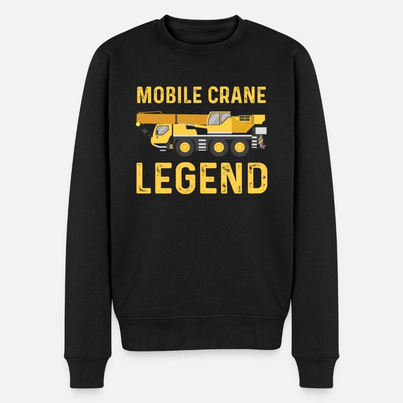 Légende de la grue mobile - Pull Premium bio Homme - noir