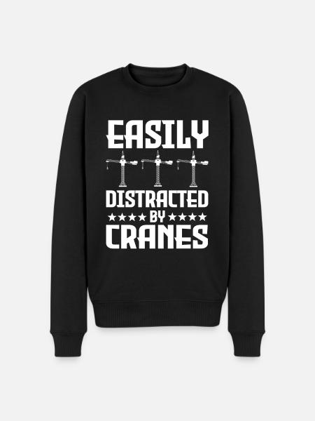 Funny crane T-shirt - Men's Premium Organic Jumper - black