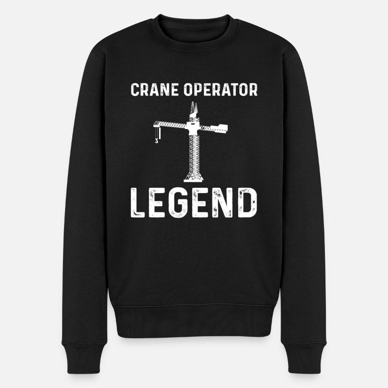 Crane Operator Legend - Men's Premium Organic Jumper - black