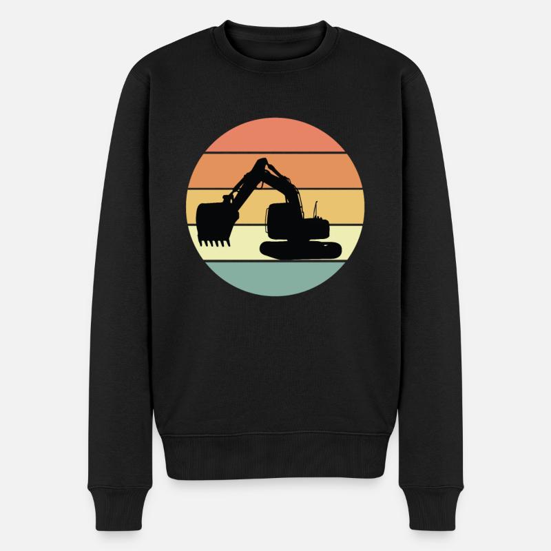 Motif de pelle rétro - Pull Premium bio Homme - noir
