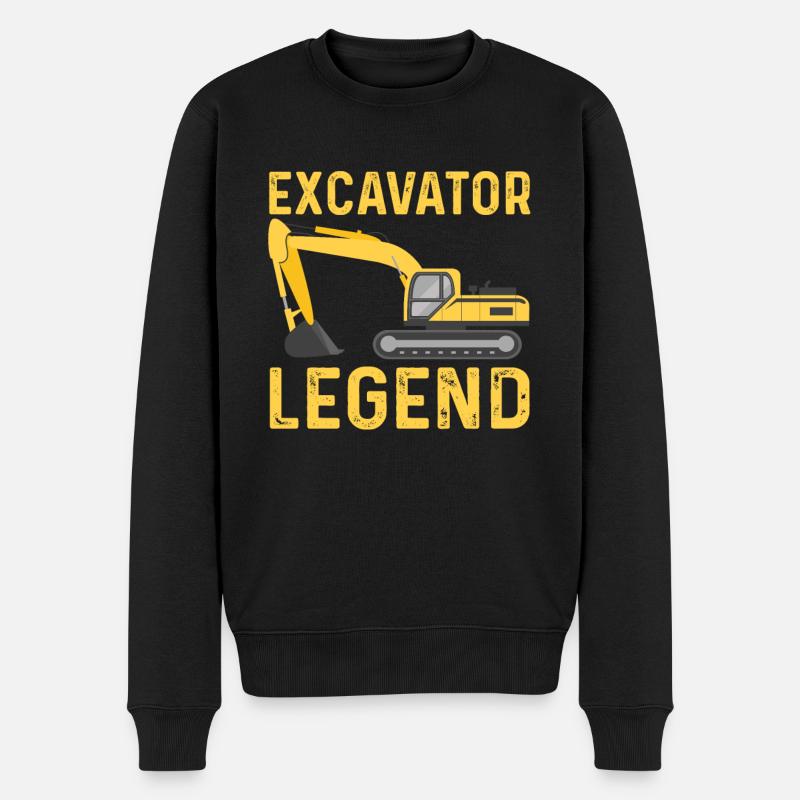 Bagger Legende - Männer Premium Bio Pullover - Schwarz
