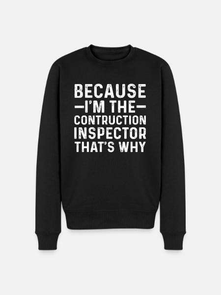 Funny Building Inspector Gift - Men's Premium Organic Jumper - black