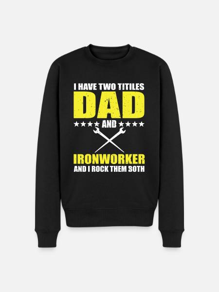 Metallurgical worker father - Men's Premium Organic Jumper - black