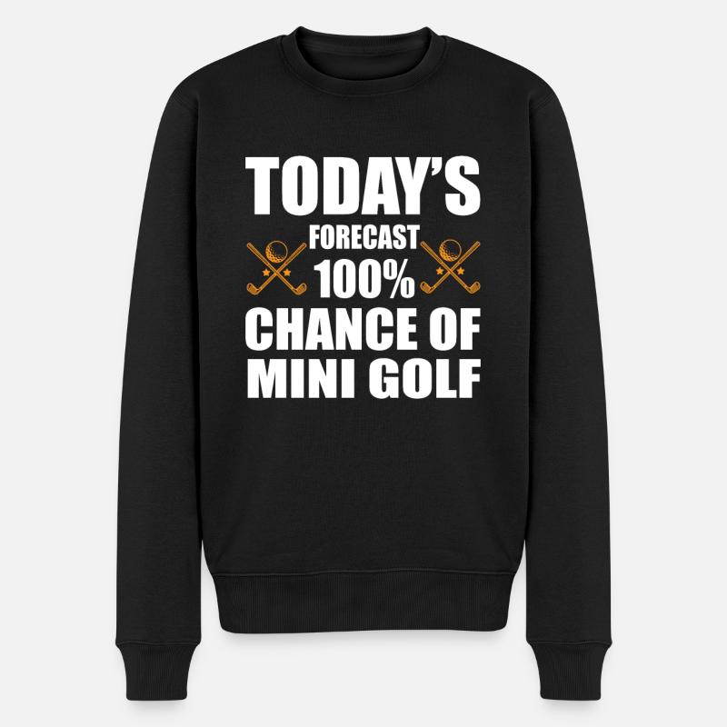 Minigolf - Männer Premium Bio Pullover - Schwarz