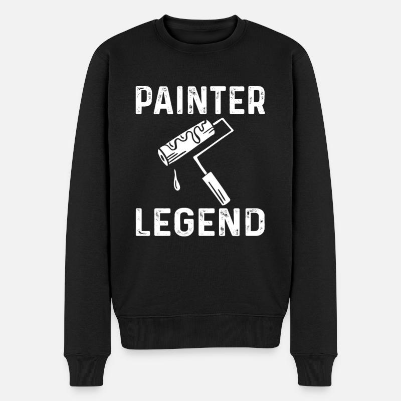 Maler Legende - Männer Premium Bio Pullover - Schwarz
