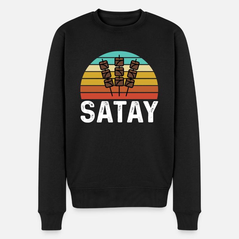 Satay - Männer Premium Bio Pullover - Schwarz