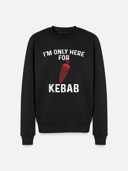I'm only here for the kebab - Men's Premium Organic Jumper - black