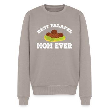 Beste Falafel Mama Aller Zeiten - Männer Premium Bio Pullover - Taupe - Vorne - Nico (187cm)