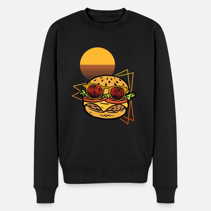 Drôle de Retro Burger - Pull Premium bio Homme - noir