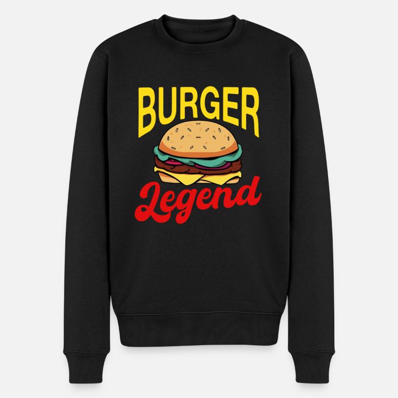 Légende du burger - Pull Premium bio Homme - noir
