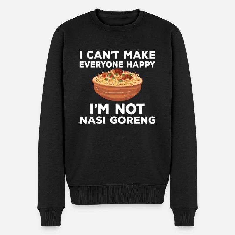 Lustiger Nasi Goreng Shirt - Männer Premium Bio Pullover - Schwarz