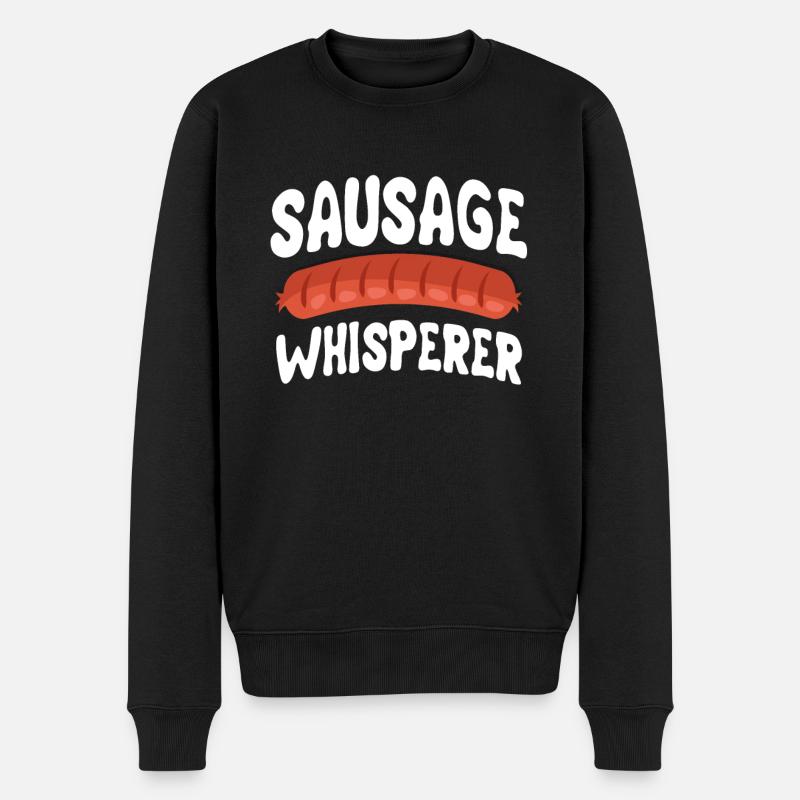 Wurst Flüsterer - Männer Premium Bio Pullover - Schwarz