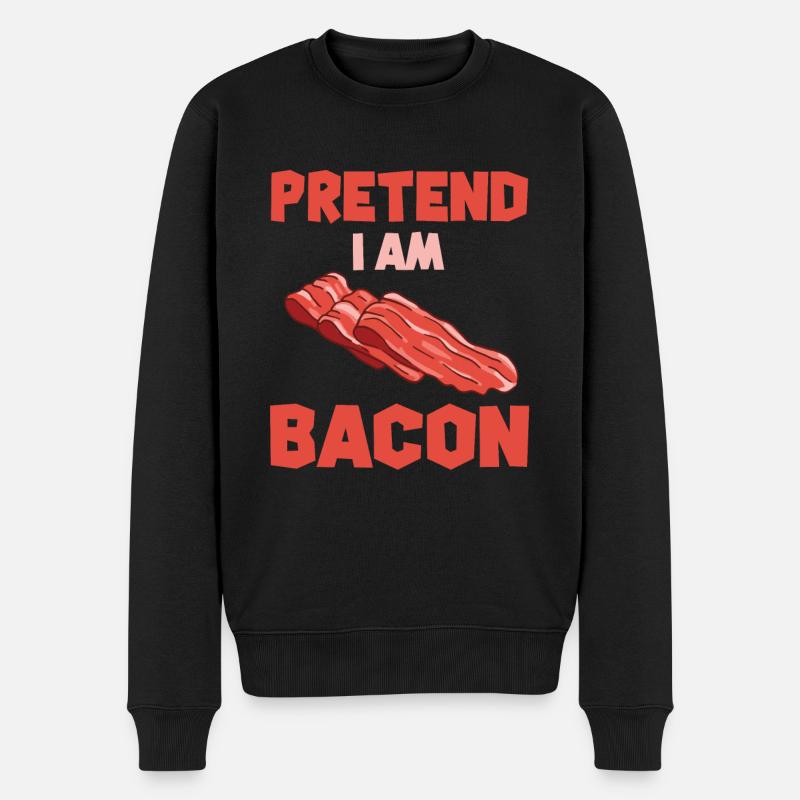 Funny Bacon Gift - Men's Premium Organic Jumper - black