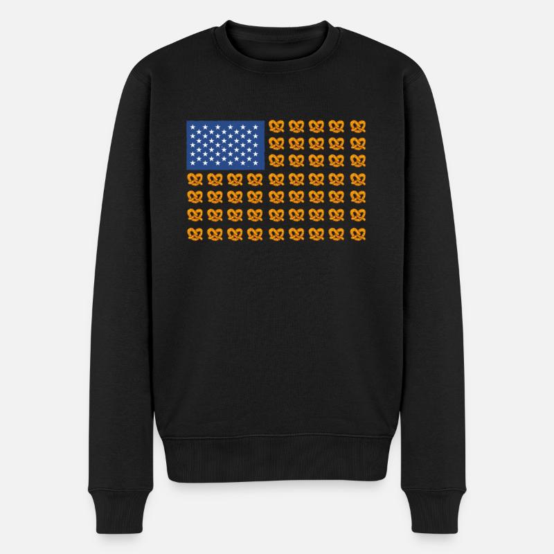 Conception de bretzels américains - Pull Premium bio Homme - noir