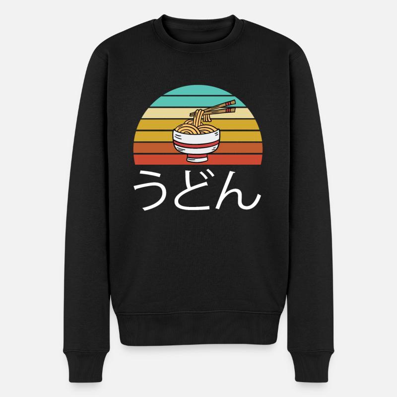 Nouilles Udon Composition japonaise - Pull Premium bio Homme - noir