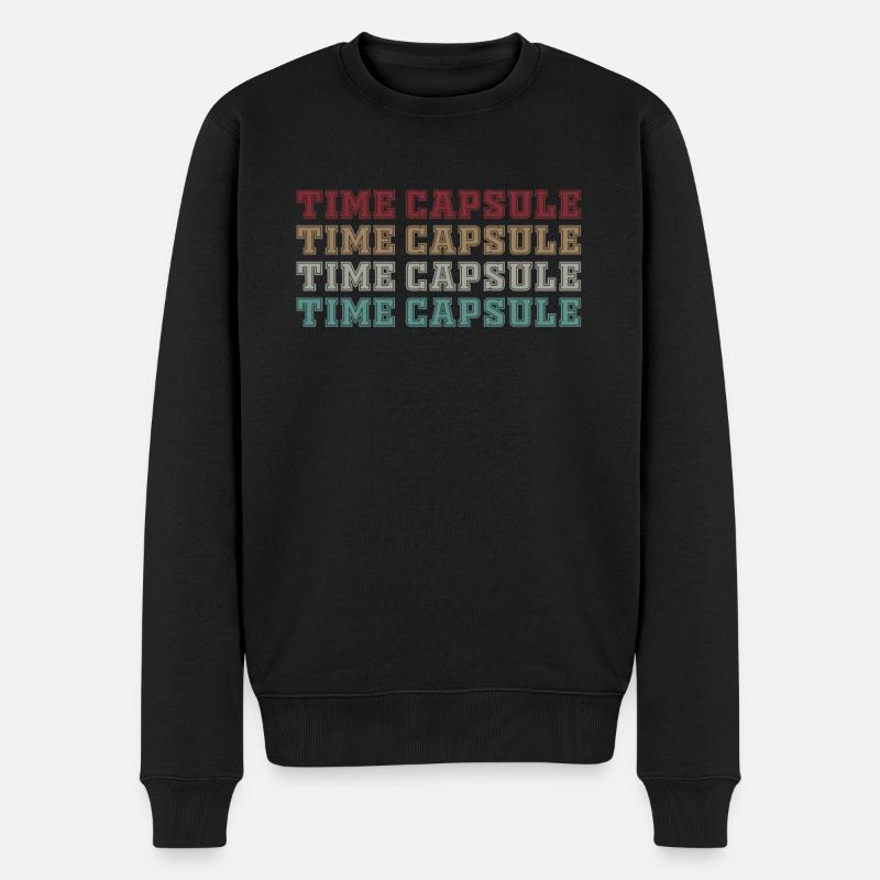 Conception de polices Time Capsule - Pull Premium bio Homme - noir