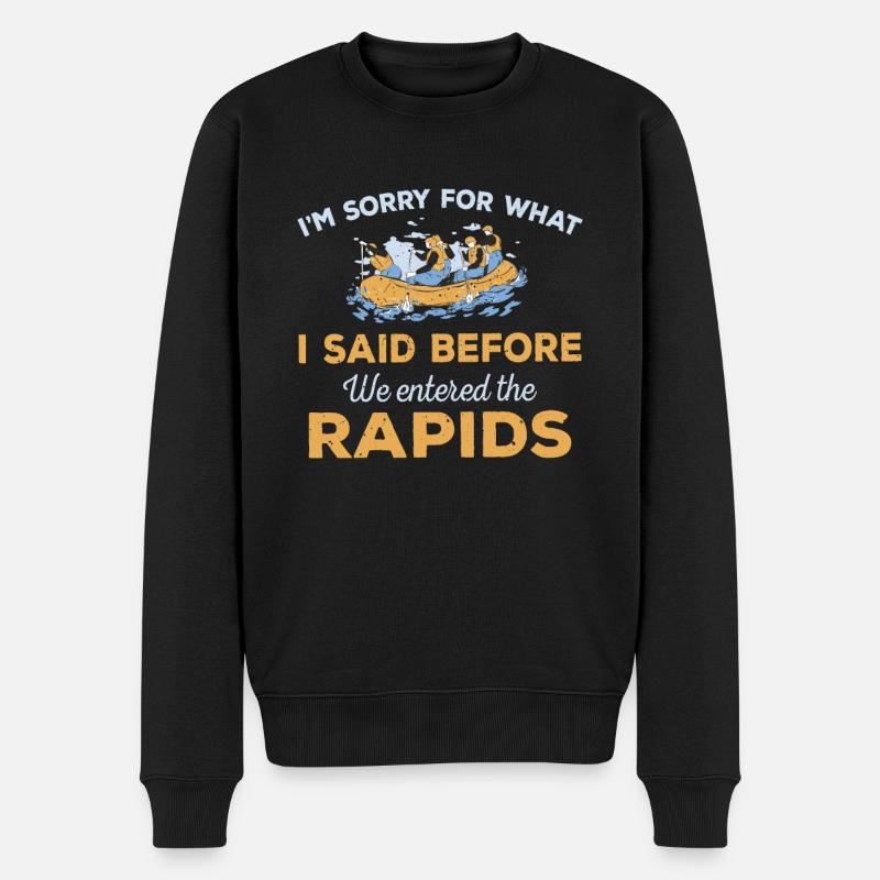 Rafting - Männer Premium Bio Pullover - Schwarz