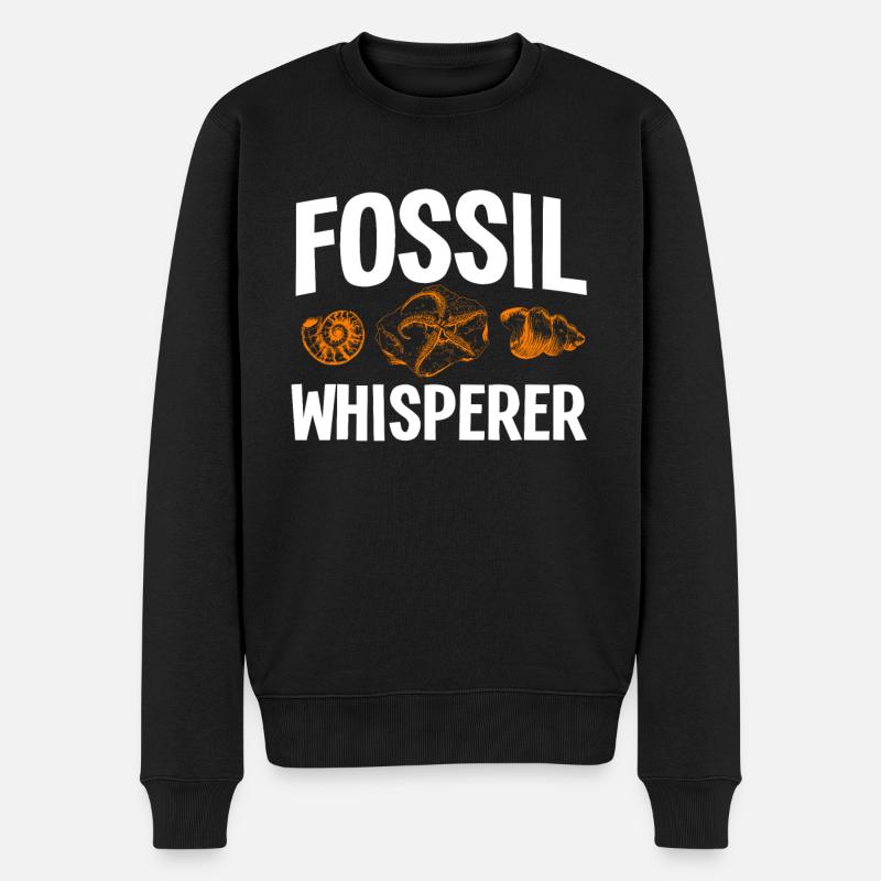 Fossiler Flüsterer - Männer Premium Bio Pullover - Schwarz
