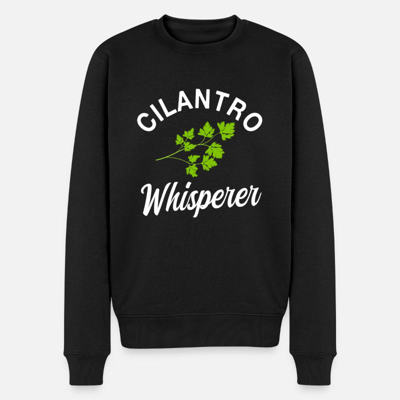 Koriander Flüsterer T-shirt - Männer Premium Bio Pullover - Schwarz