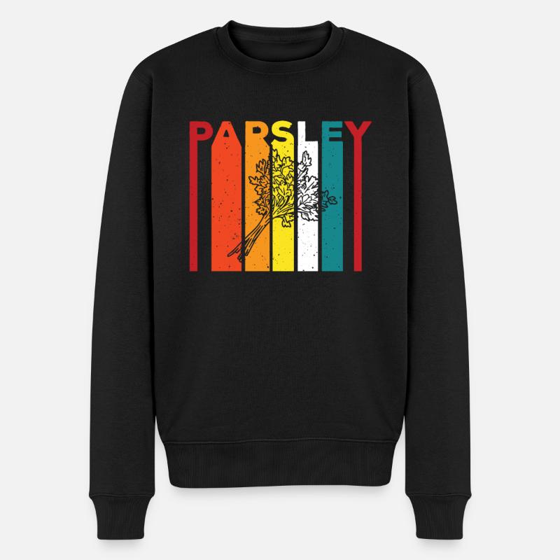 Petersilie Geschenk - Männer Premium Bio Pullover - Schwarz