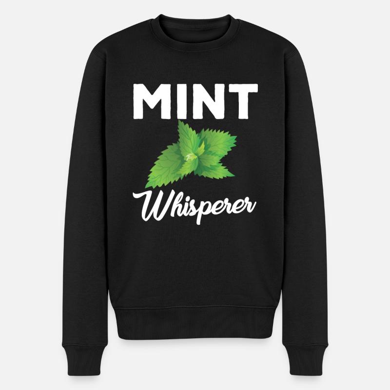 Chuchoteur à la menthe - Pull Premium bio Homme - noir