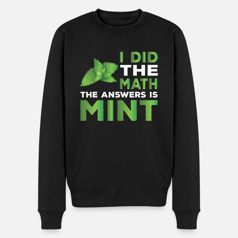 Mint-witz-geschenk - Männer Premium Bio Pullover - Schwarz