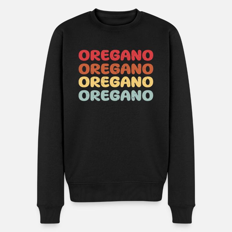 Oregano - Männer Premium Bio Pullover - Schwarz