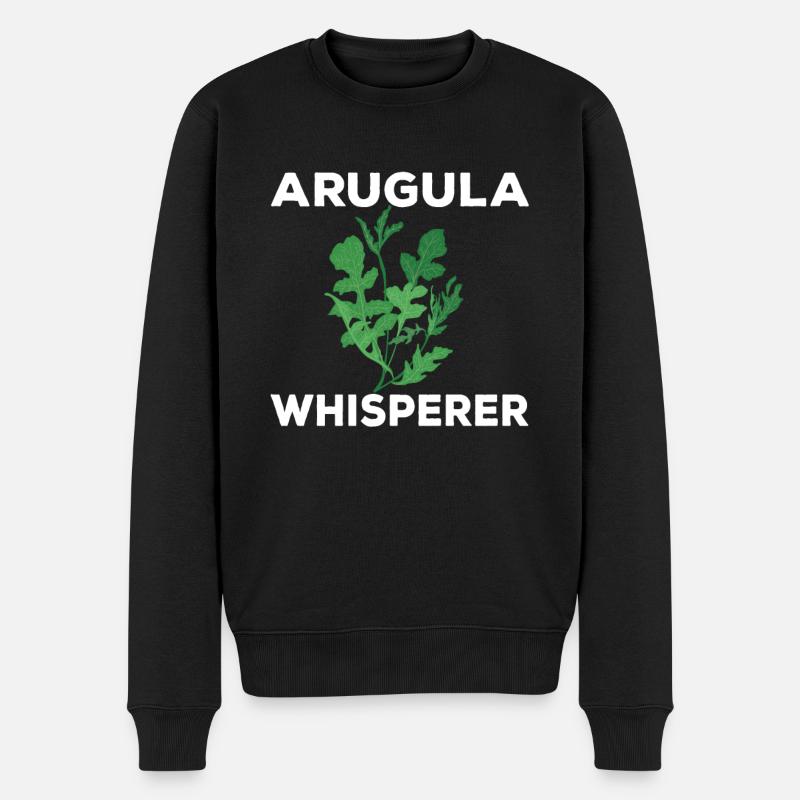 Rucola-flüsterer - Männer Premium Bio Pullover - Schwarz