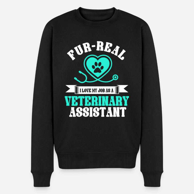 Assistant vétérinaire disant - Pull Premium bio Homme - noir