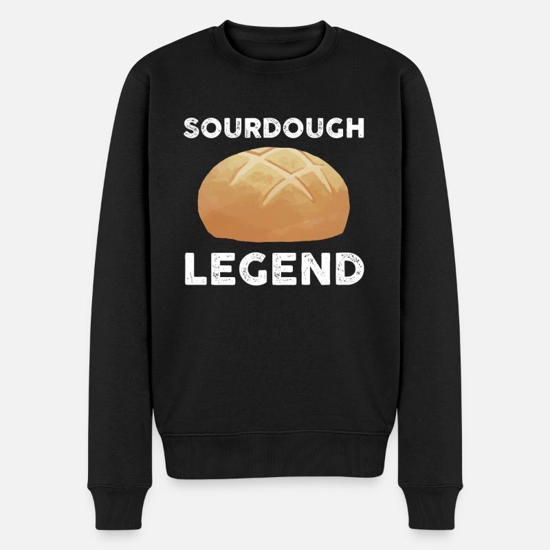 Sauerteig Legende - Männer Premium Bio Pullover - Schwarz