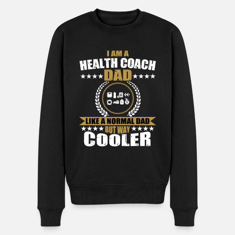 Coach santé Papa - Pull Premium bio Homme - noir