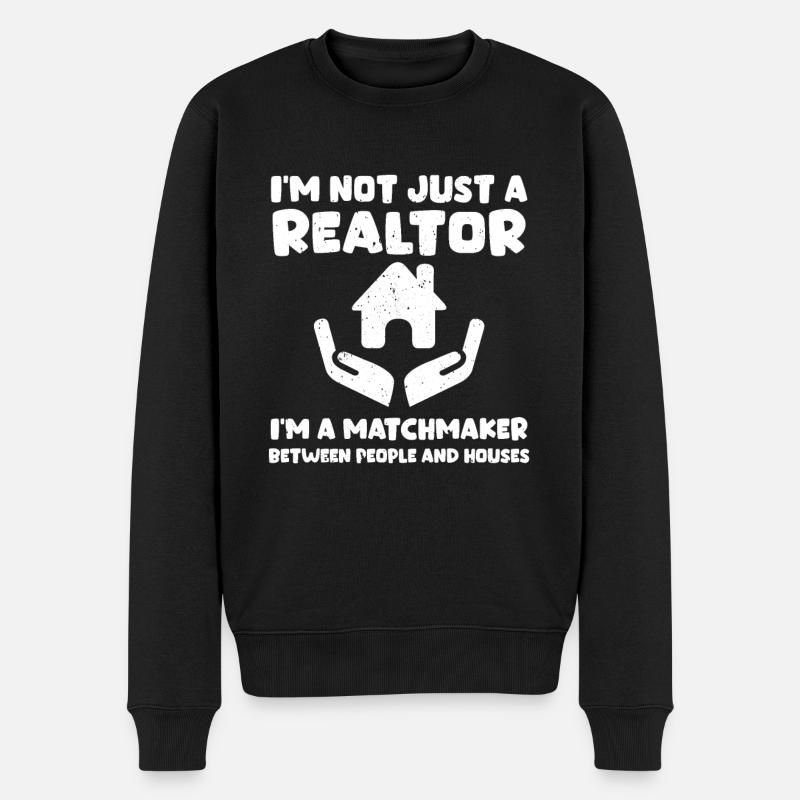 Toller Makler Matchmaker - Männer Premium Bio Pullover - Schwarz